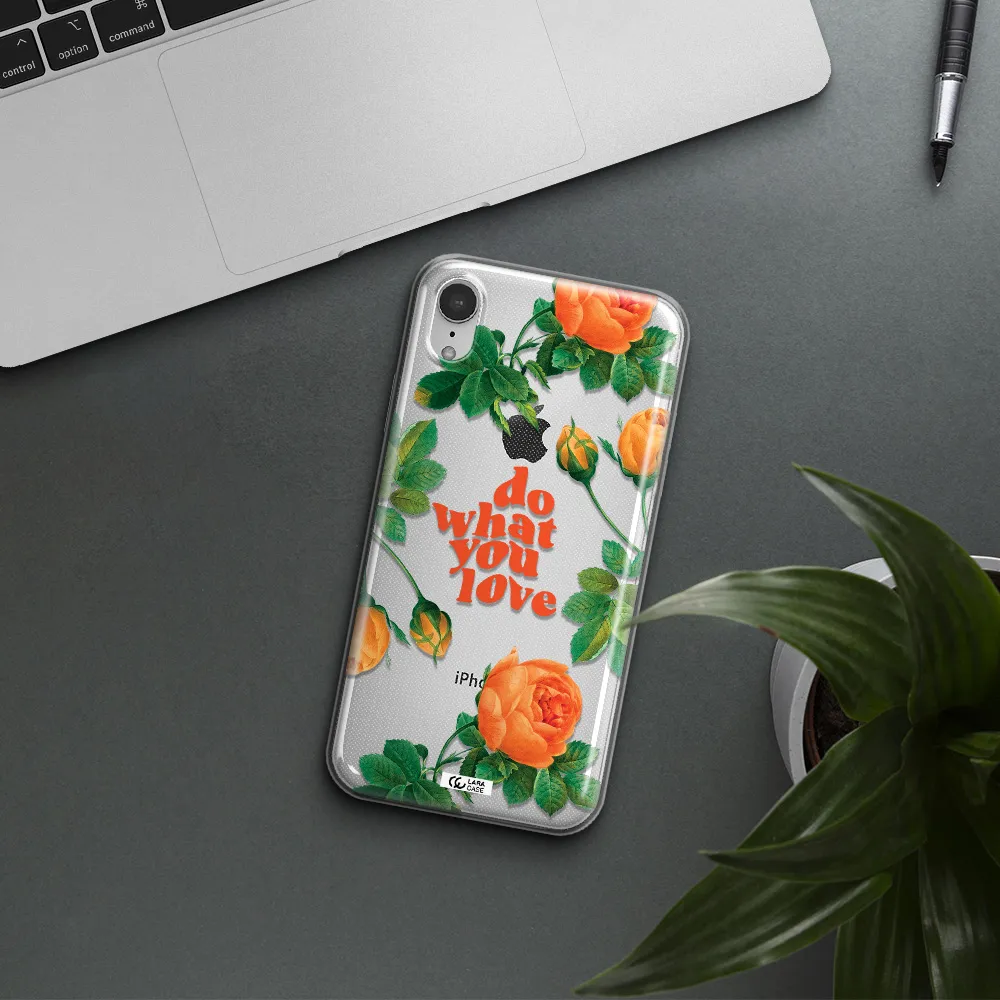 a close up of flowers Apple iPhone XR Clear TPU Case