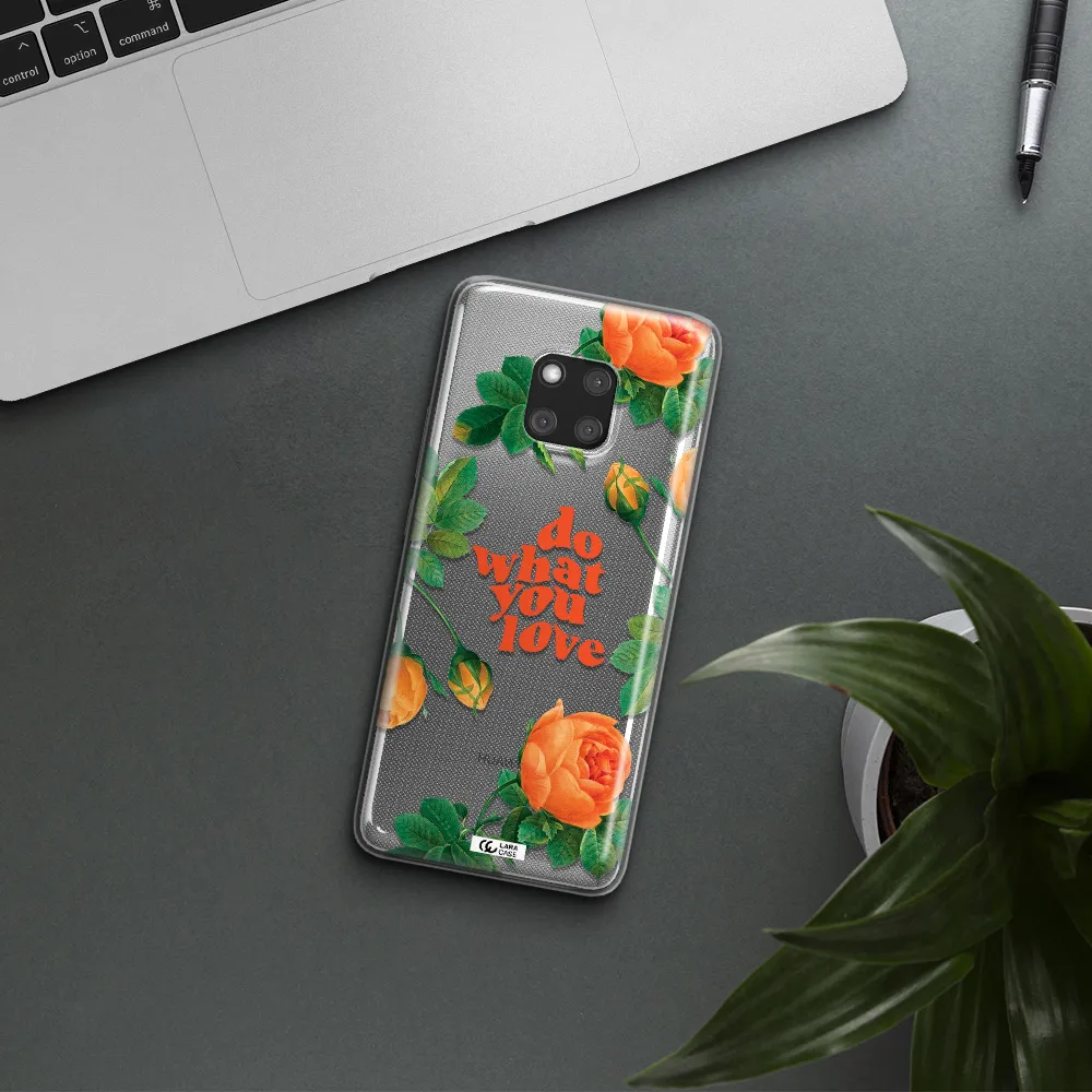 a close up of flowers Huawei Mate 20 Pro Clear TPU Case