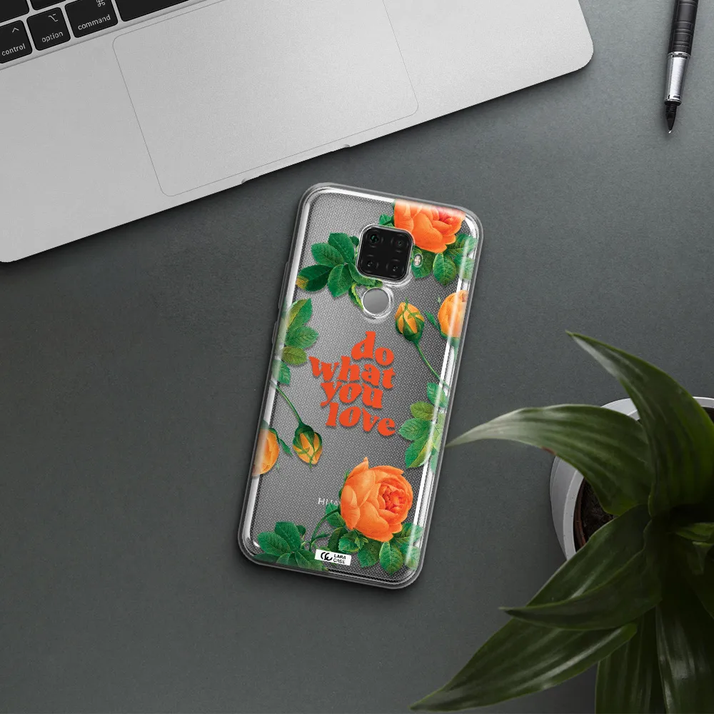 a close up of flowers Huawei Mate 30 Lite Clear TPU Case
