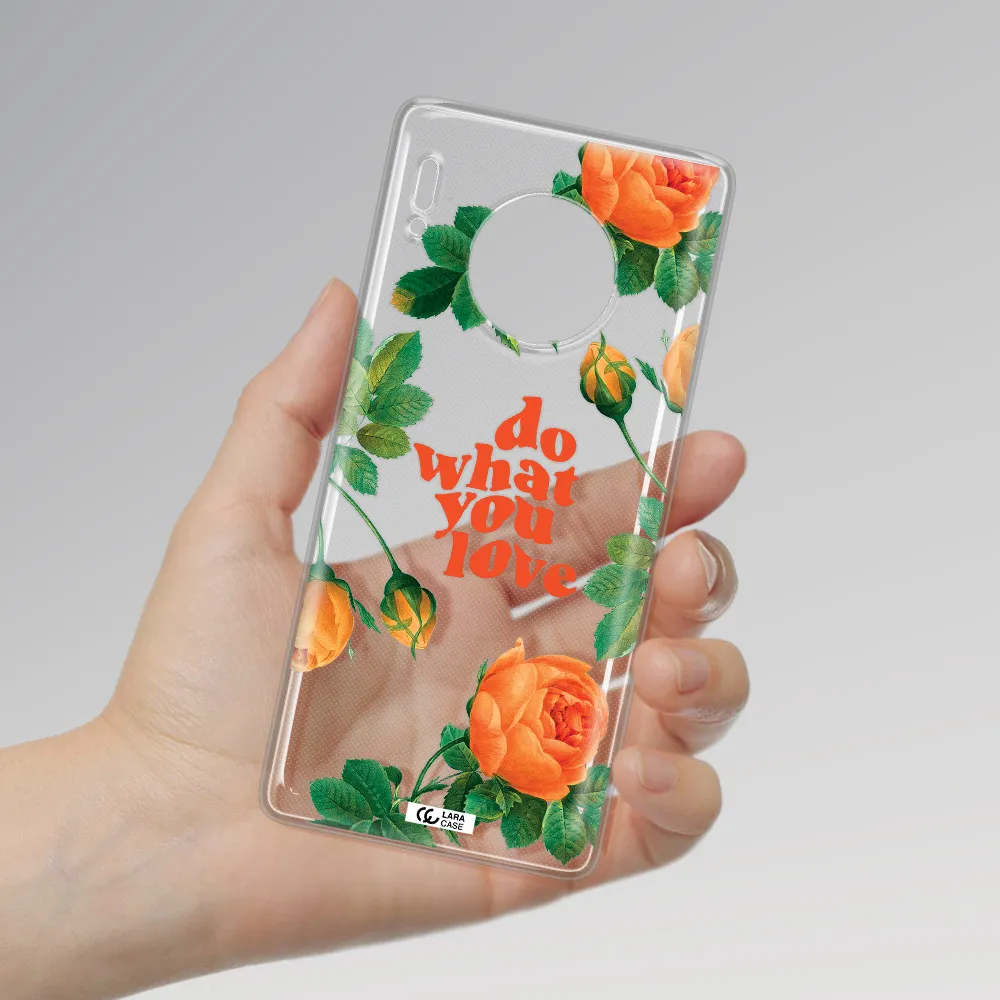 a close up of flowers Huawei Mate 30 Pro Clear TPU Case