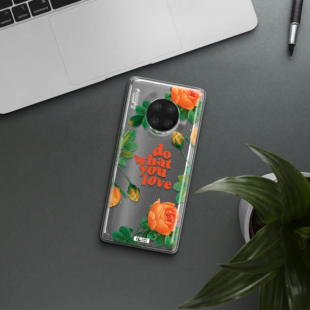 a close up of flowers Huawei Mate 30 Pro Clear TPU Case