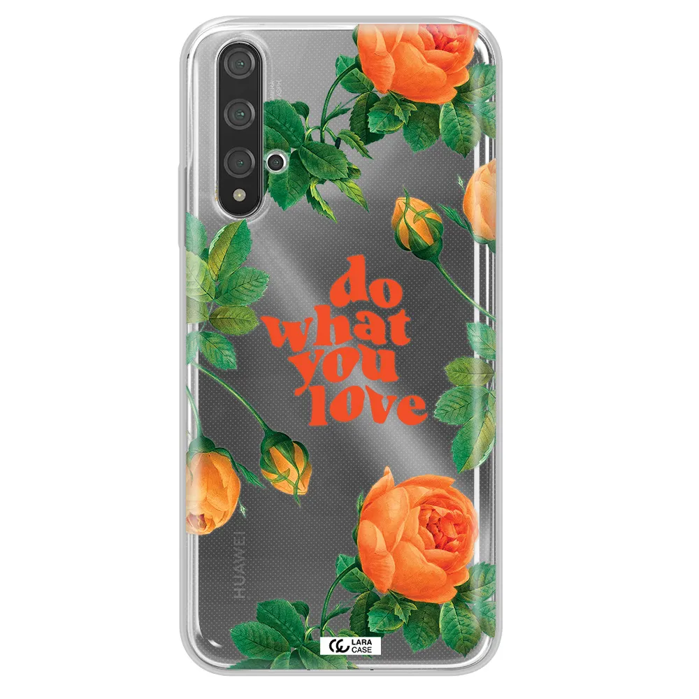 a close up of flowers Huawei Nova 5t Clear TPU Case