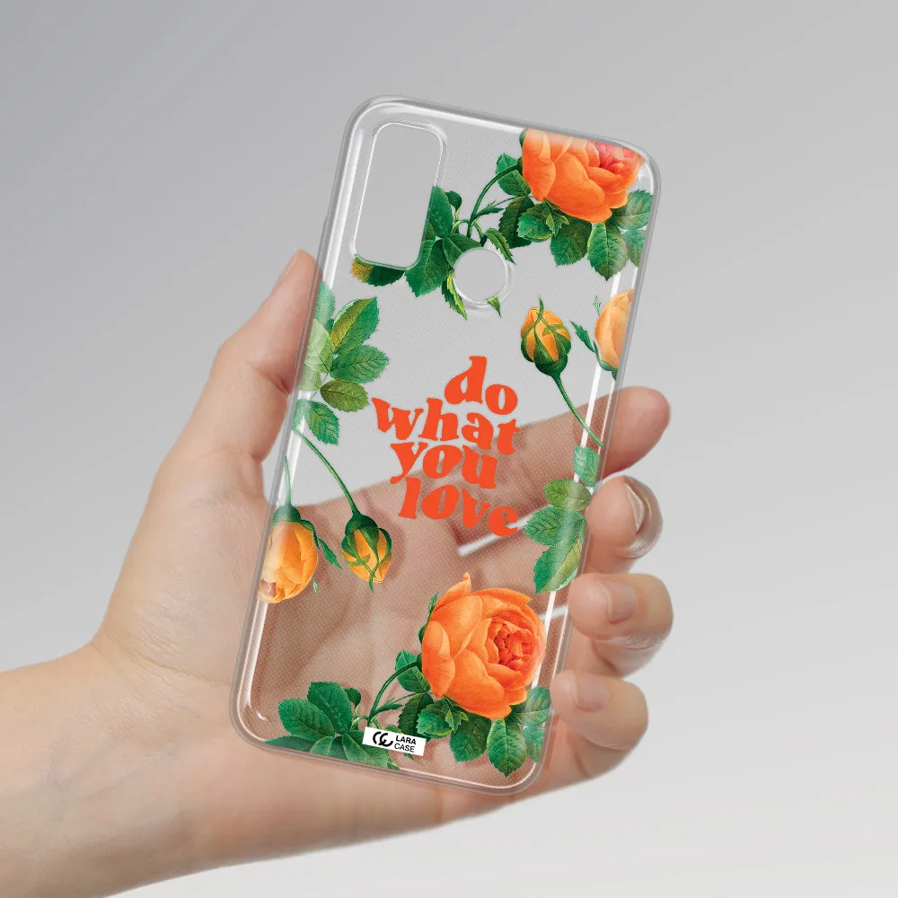 a close up of flowers Huawei P Smart 2020 Clear TPU Case