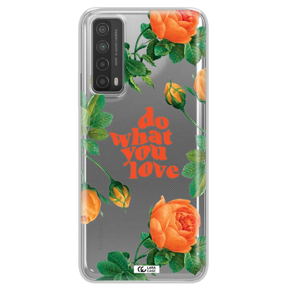 a close up of flowers Huawei P Smart 2021 Clear TPU Case