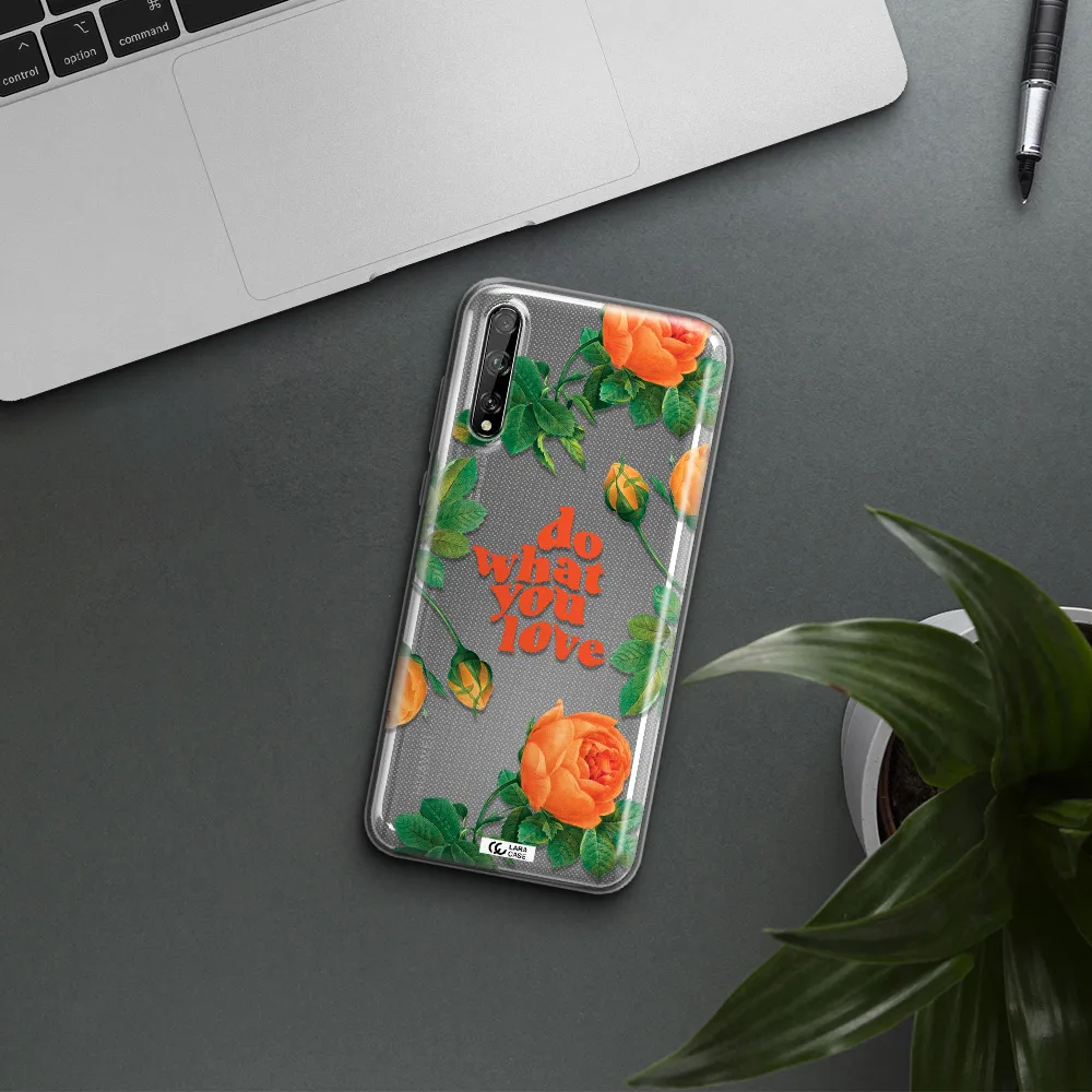 a close up of flowers Huawei P Smart S Clear TPU Case
