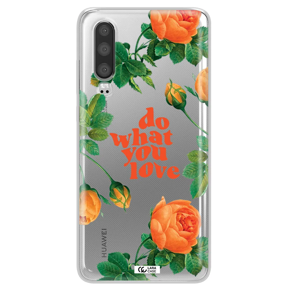 a close up of flowers Huawei P30 Clear TPU Case