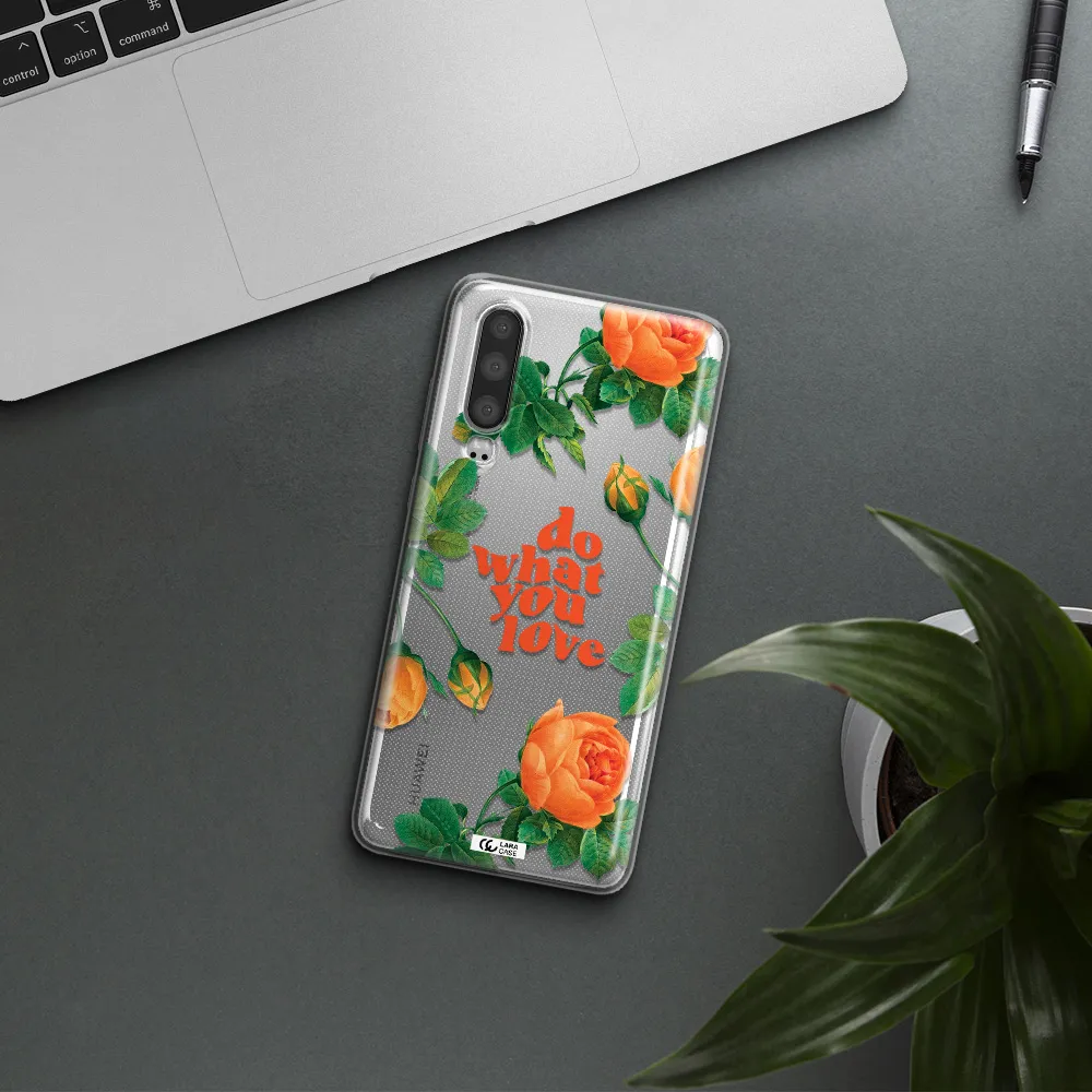 a close up of flowers Huawei P30 Clear TPU Case