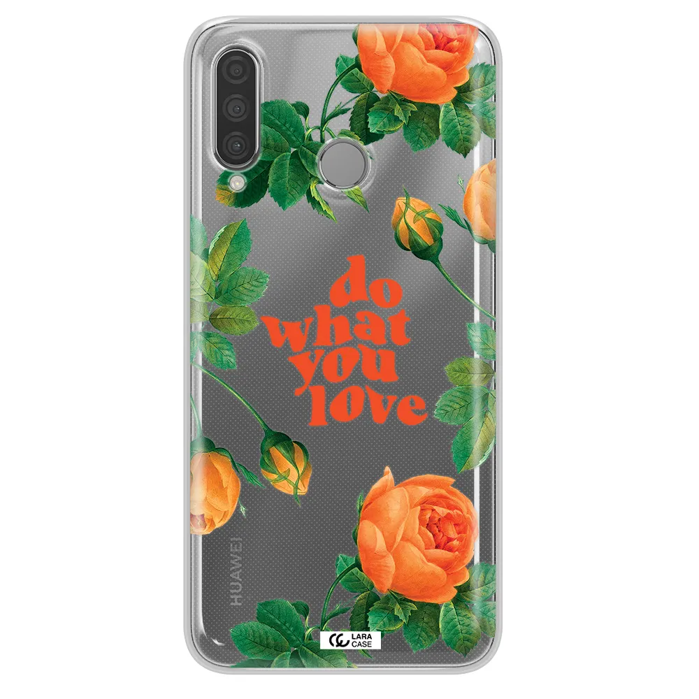 a close up of flowers Huawei P30 Lite Clear TPU Case