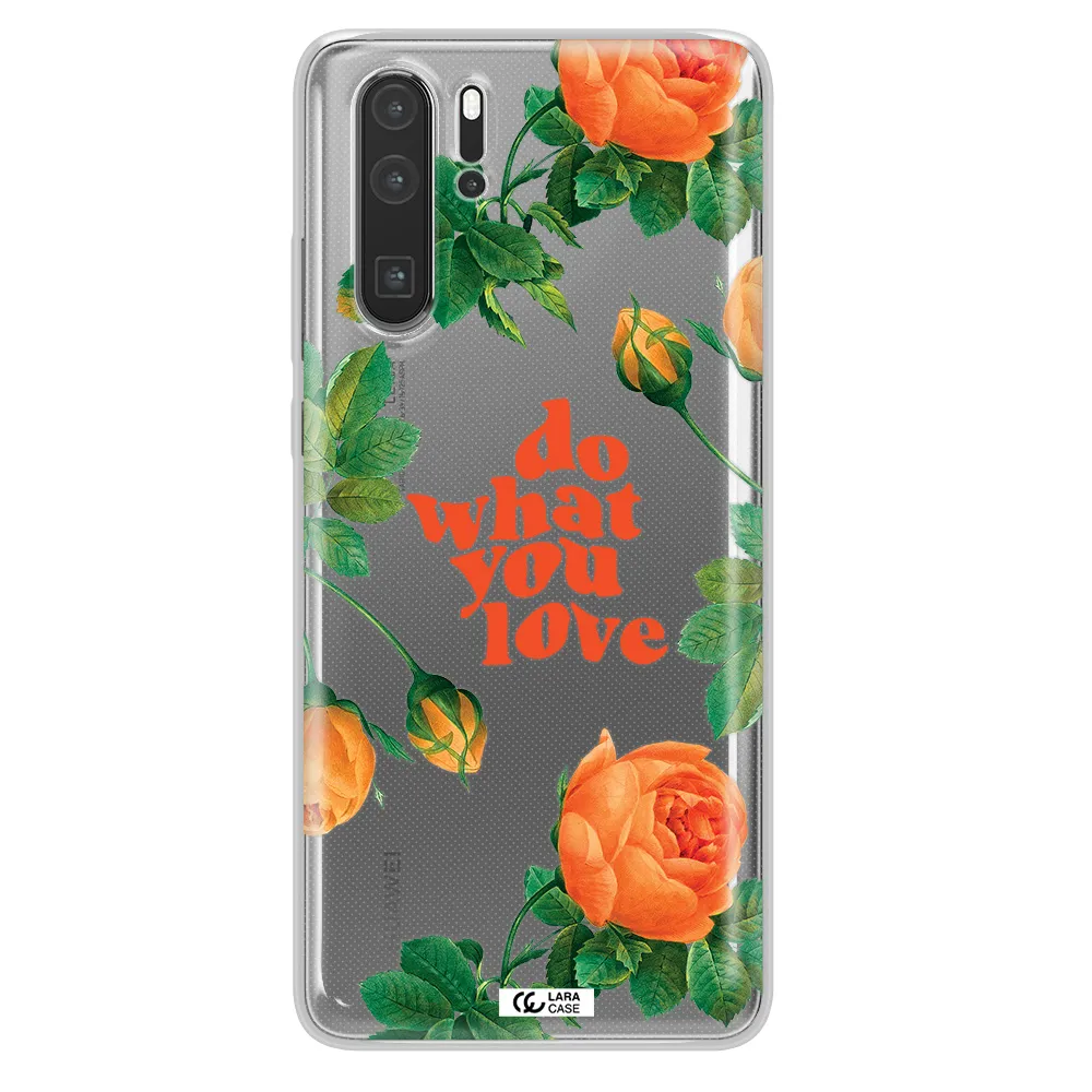 a close up of flowers Huawei P30 Pro Clear TPU Case