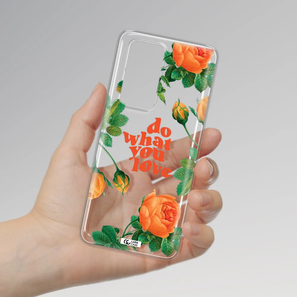 a close up of flowers Huawei P40 Pro Clear TPU Case