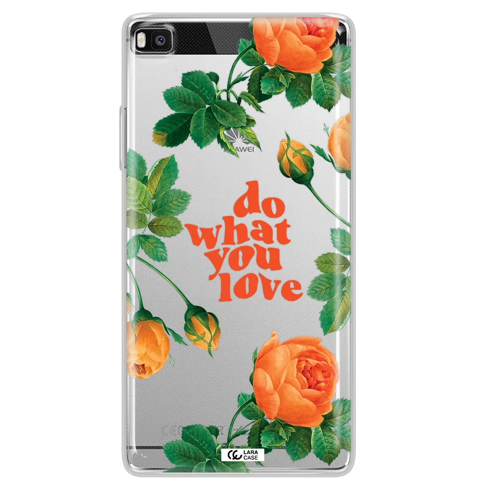 a close up of flowers Huawei P8 Clear TPU Case