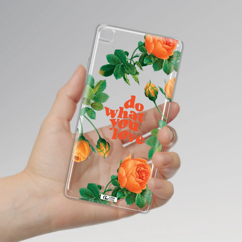 a close up of flowers Huawei P8 Clear TPU Case