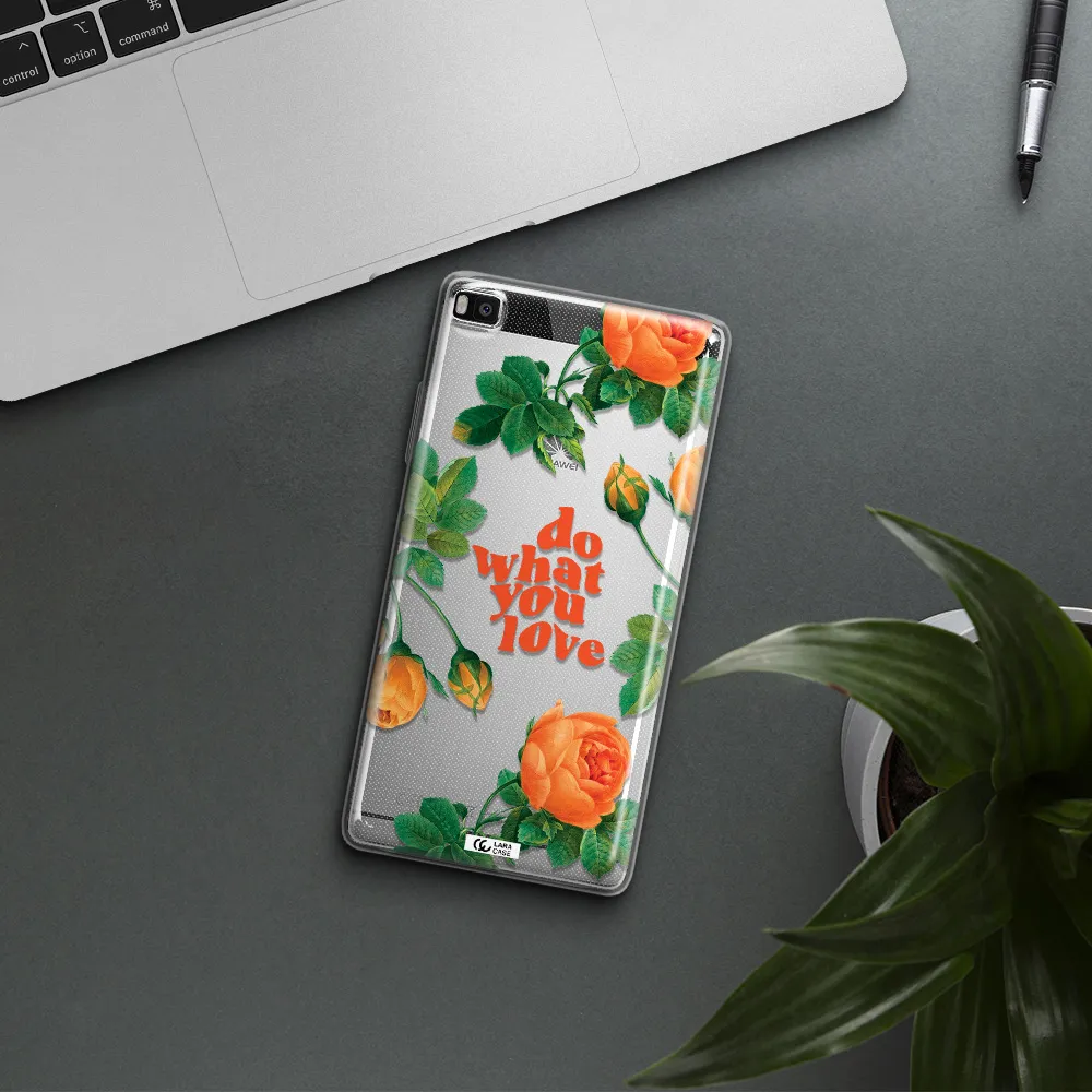 a close up of flowers Huawei P8 Clear TPU Case