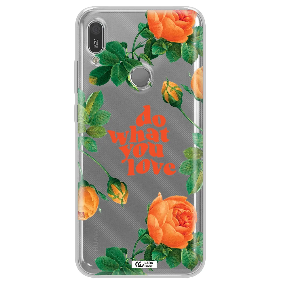 a close up of flowers Huawei Y6 2019 Clear TPU Case