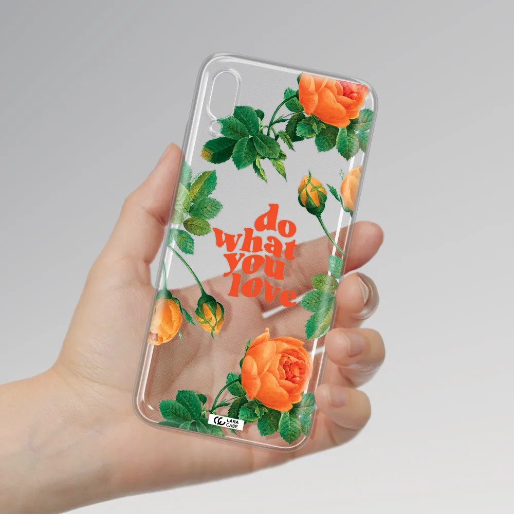 a close up of flowers Huawei Y6 Pro 2019 Clear TPU Case