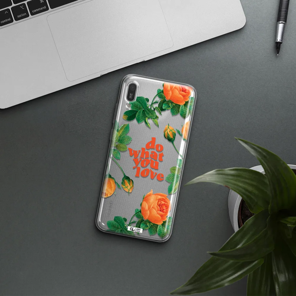 a close up of flowers Huawei Y6 Pro 2019 Clear TPU Case