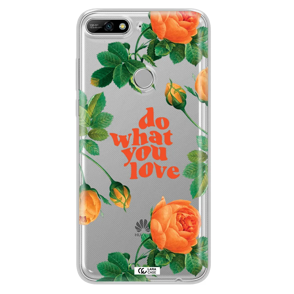 a close up of flowers Huawei Y7 2018 Clear TPU Case