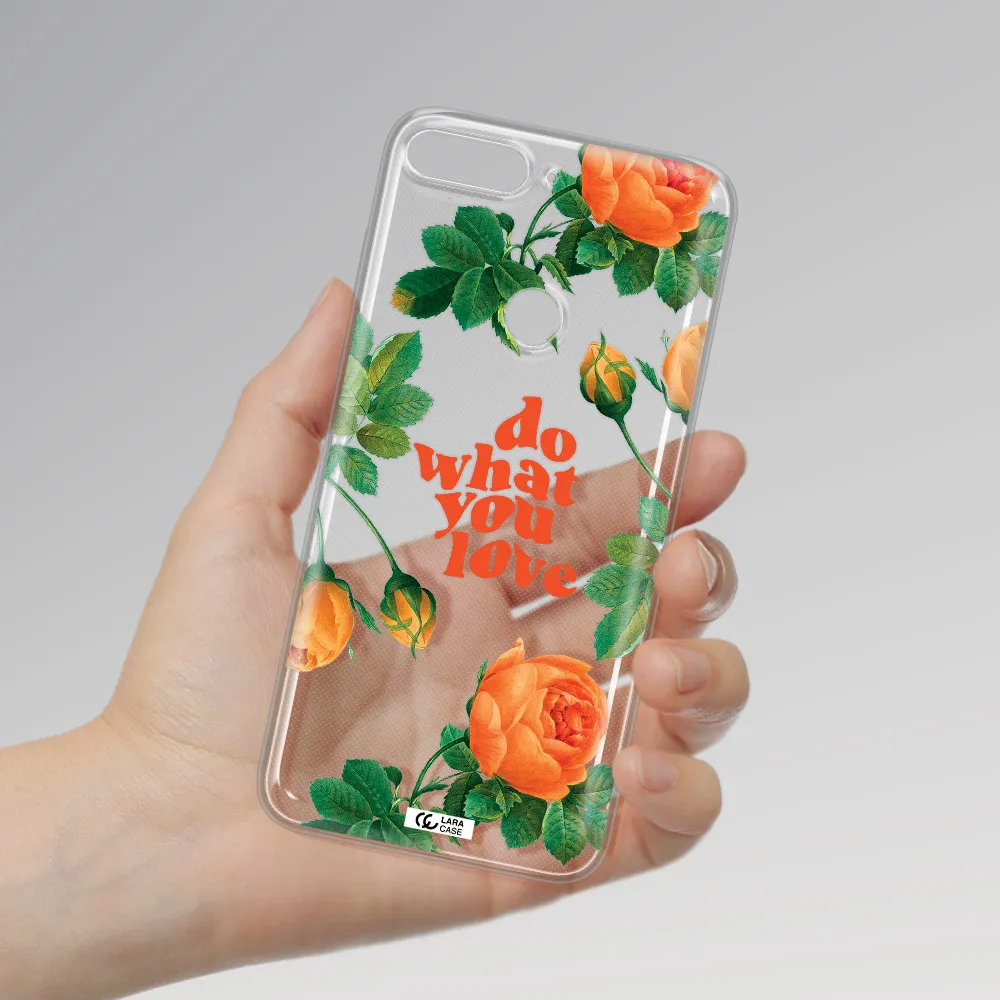 a close up of flowers Huawei Y7 2018 Clear TPU Case