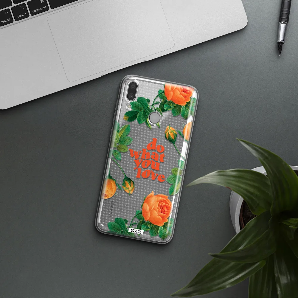 a close up of flowers Huawei Y9 2019 Clear TPU Case