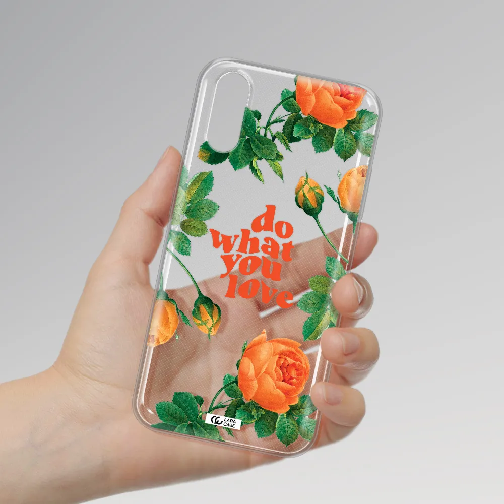 a close up of flowers Samsung A01 Clear TPU Case