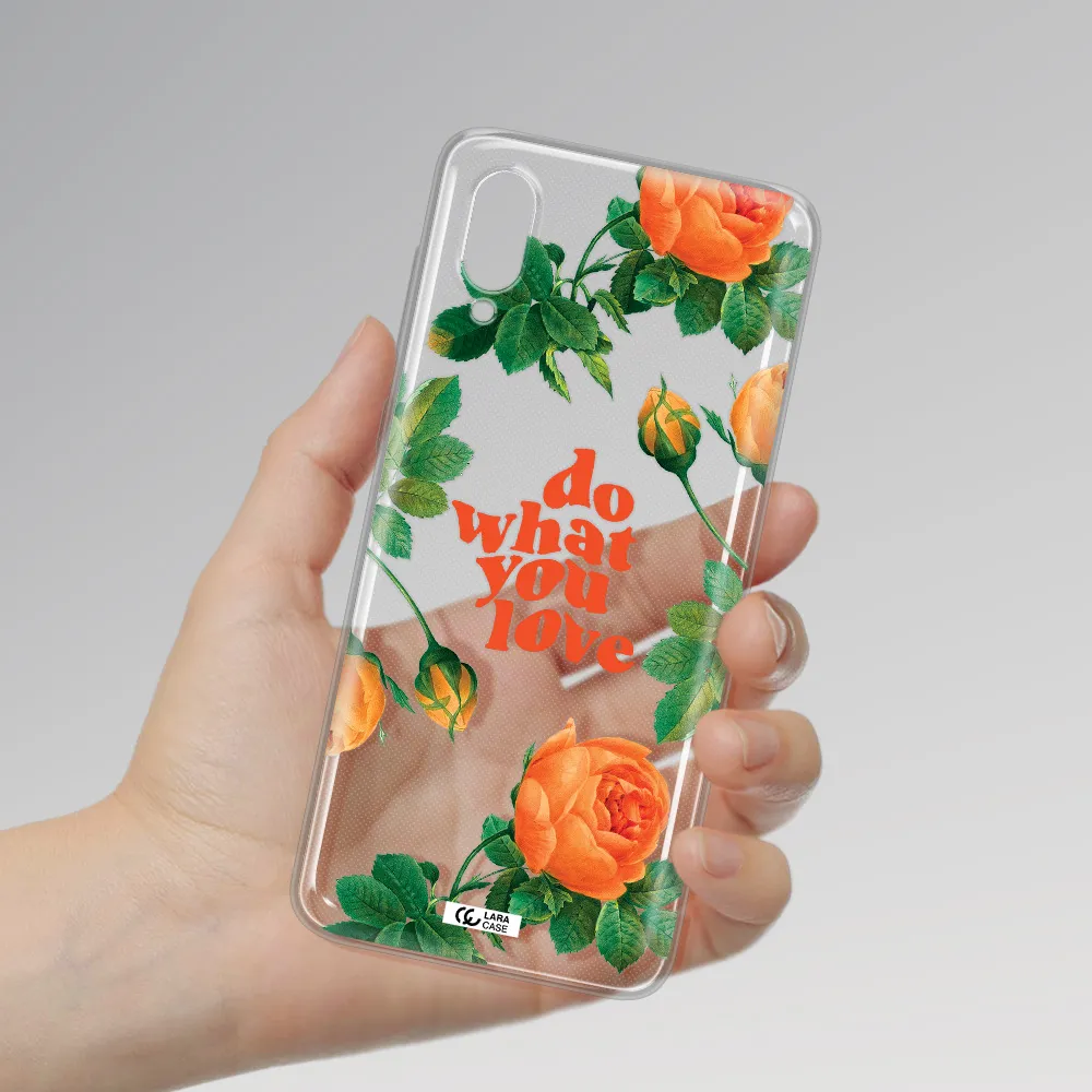 a close up of flowers Samsung A02 Clear TPU Case