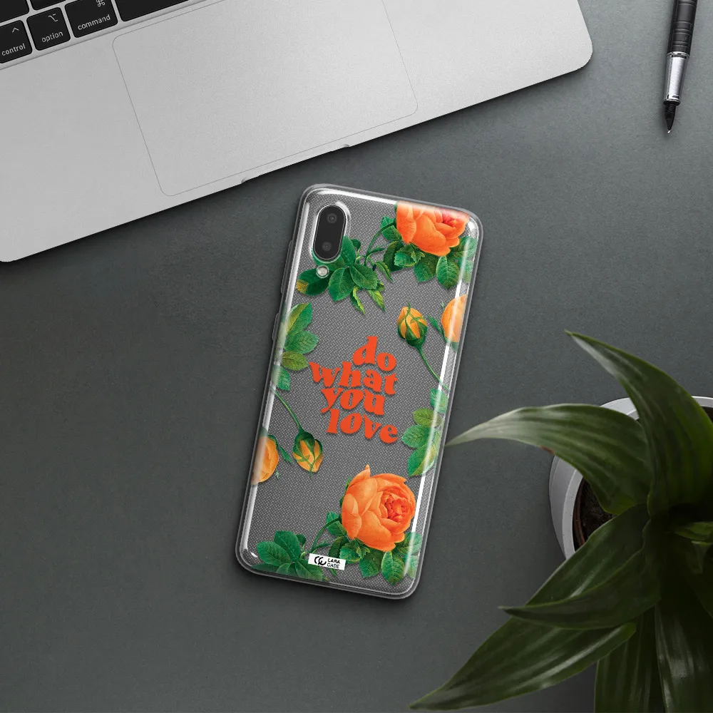 a close up of flowers Samsung A02 Clear TPU Case