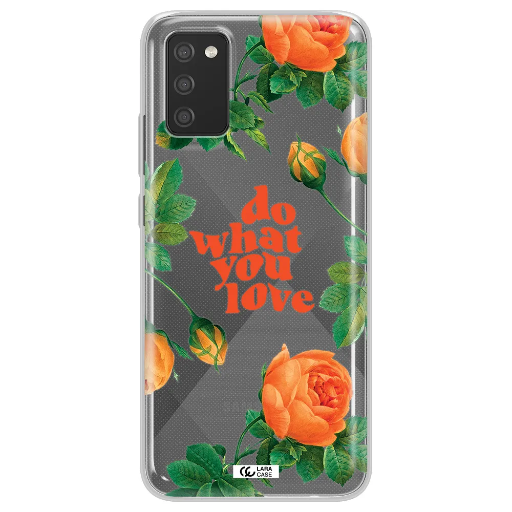 a close up of flowers Samsung A02S Clear TPU Case