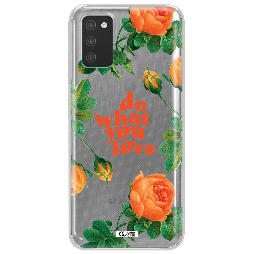 a close up of flowers Samsung A03S Clear TPU Case