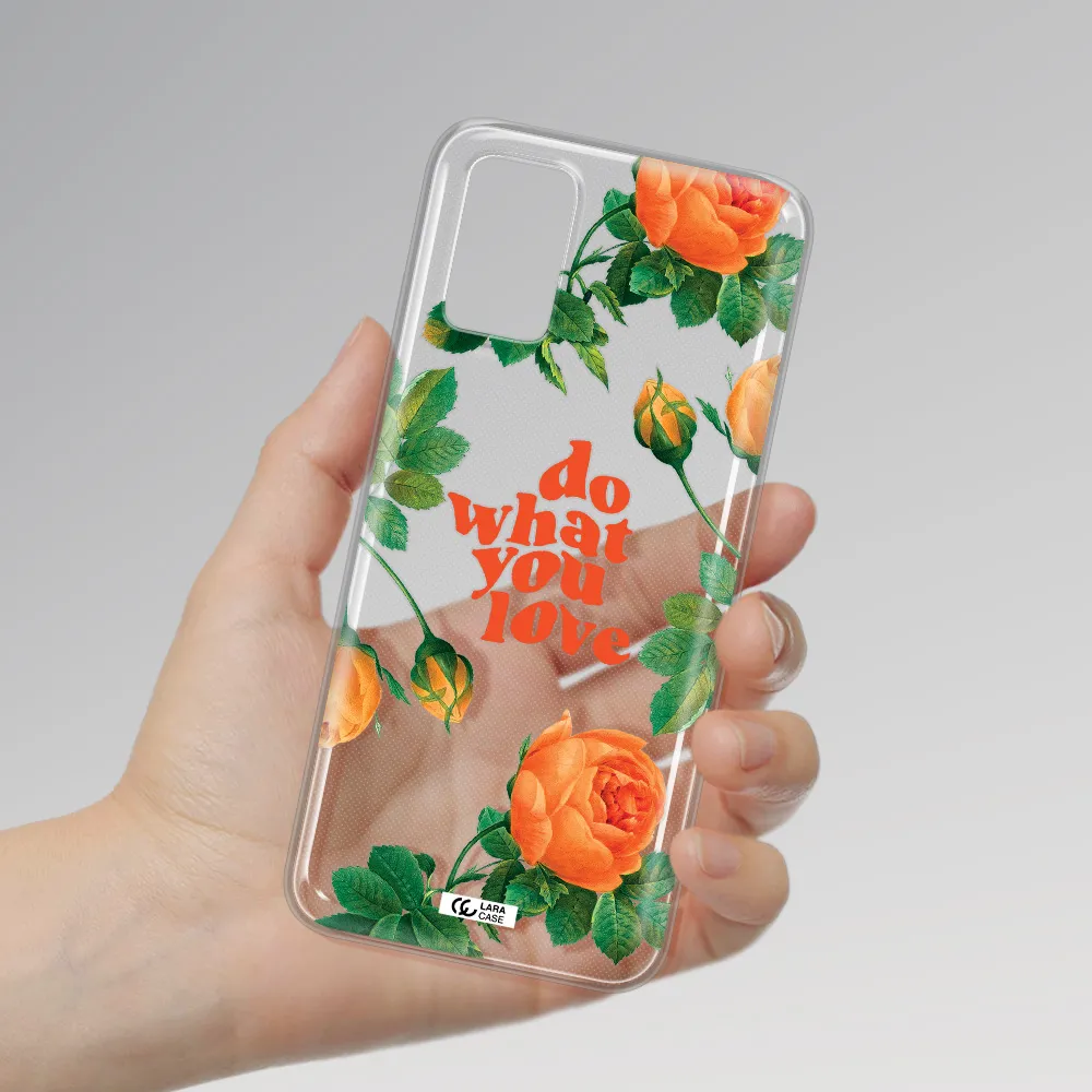 a close up of flowers Samsung A03S Clear TPU Case