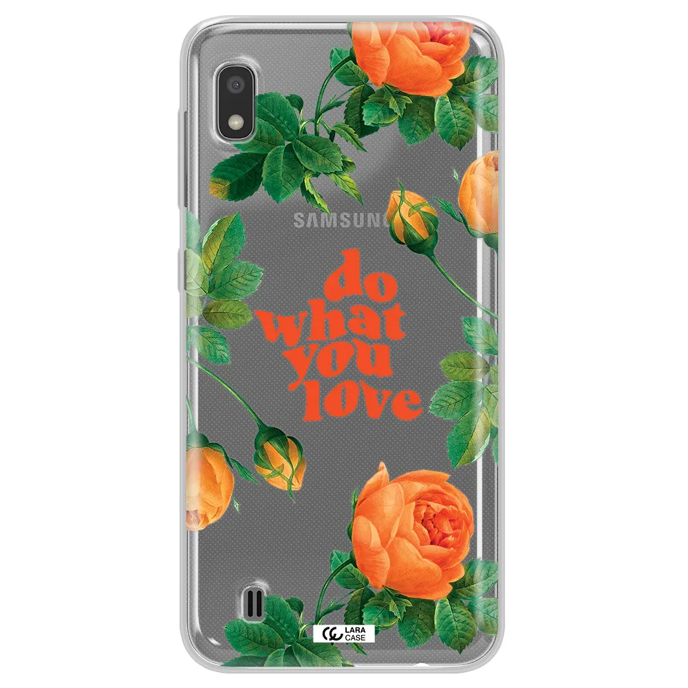 a close up of flowers Samsung A10 Clear TPU Case