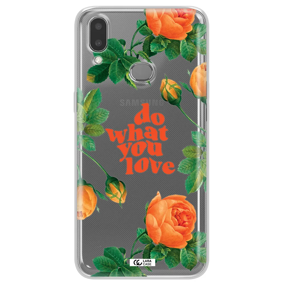 a close up of flowers Samsung A10S Clear TPU Case