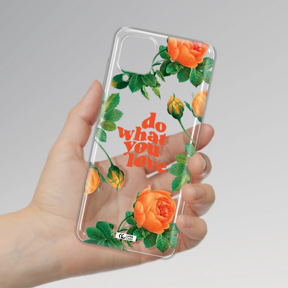 a close up of flowers Samsung A12 4g Clear TPU Case