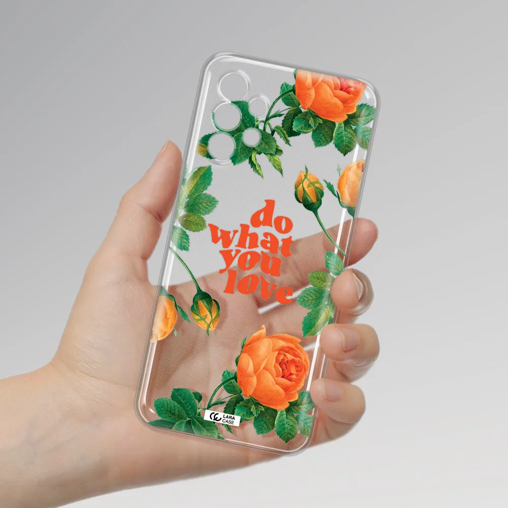 a close up of flowers Samsung A13 4g Clear TPU Case