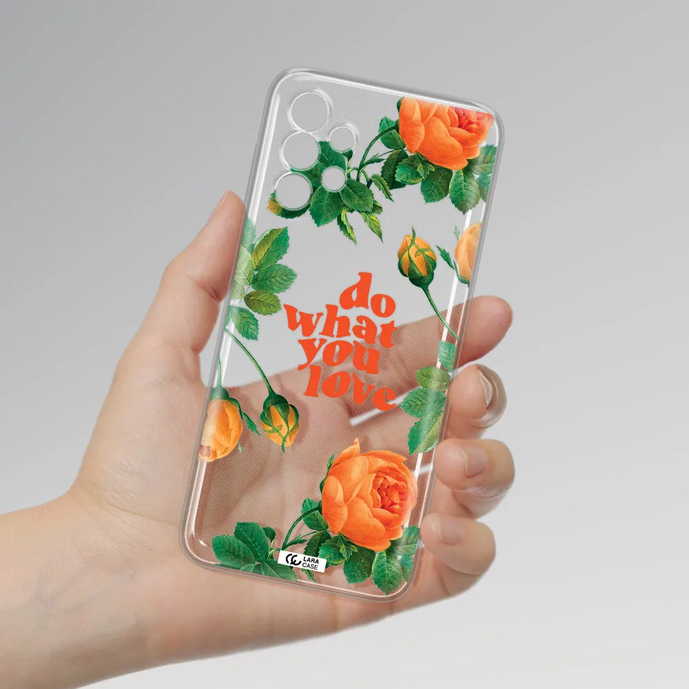 a close up of flowers Samsung A13 Clear TPU Case