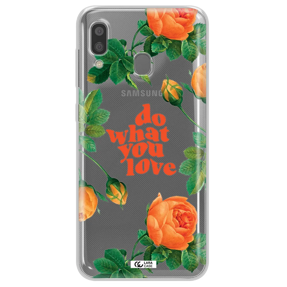 a close up of flowers Samsung A20 Clear TPU Case