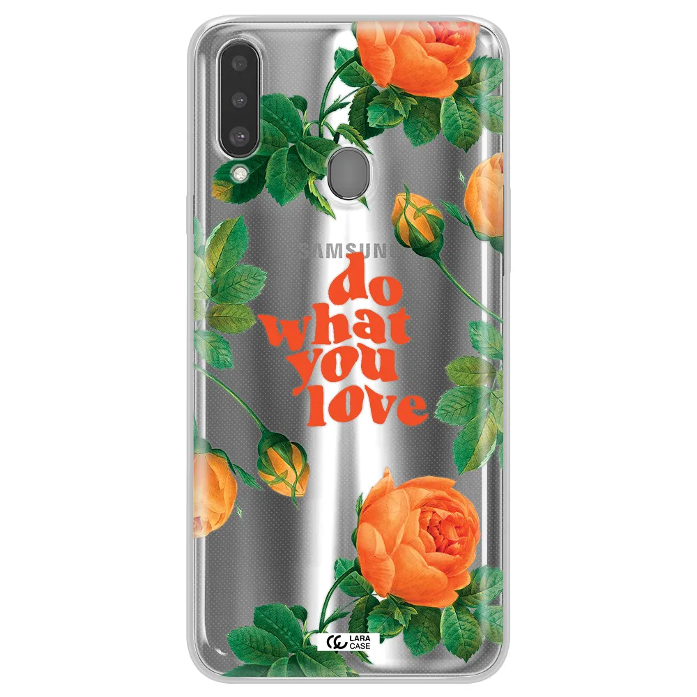 a close up of flowers Samsung A20S Clear TPU Case