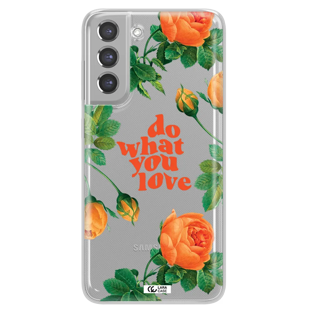 a close up of flowers Samsung A21 Fe Clear TPU Case