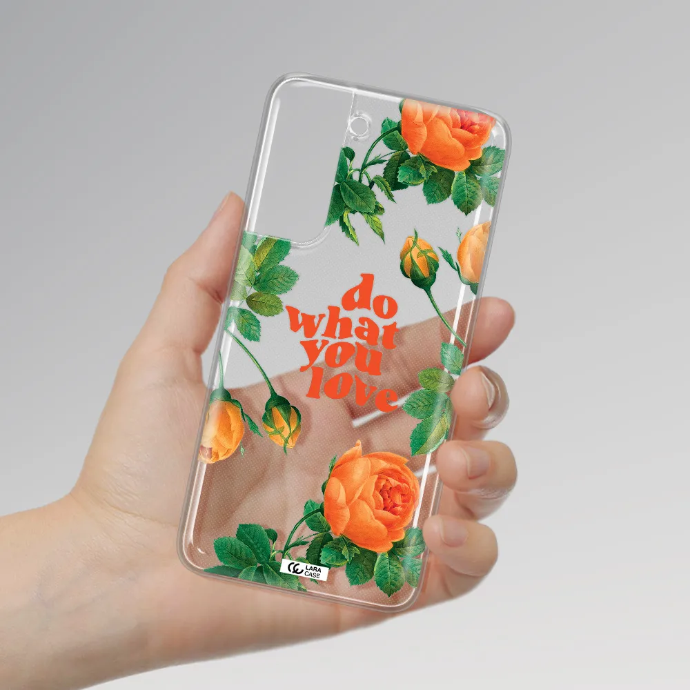 a close up of flowers Samsung A21 Fe Clear TPU Case