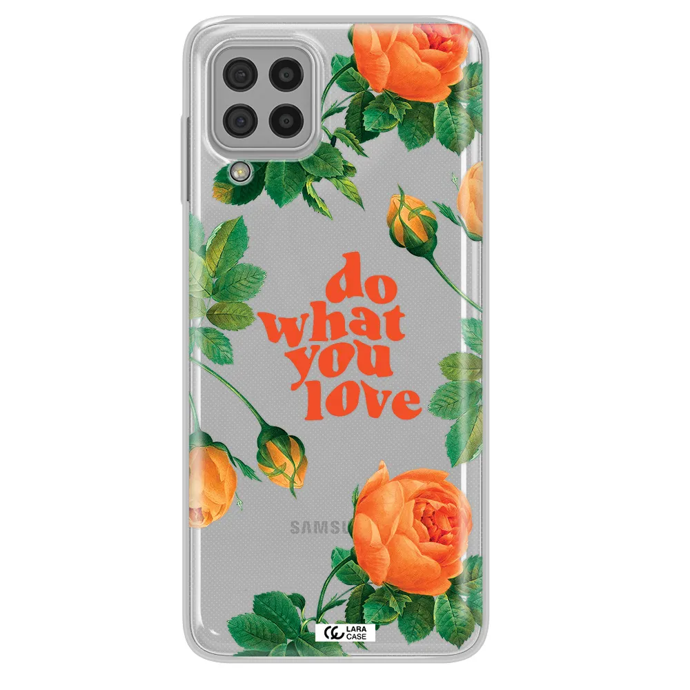 a close up of flowers Samsung A22 4g Clear TPU Case