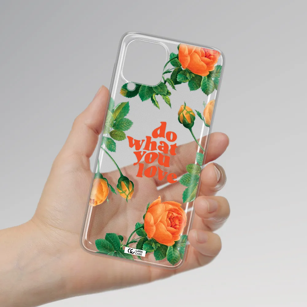 a close up of flowers Samsung A22 4g Clear TPU Case
