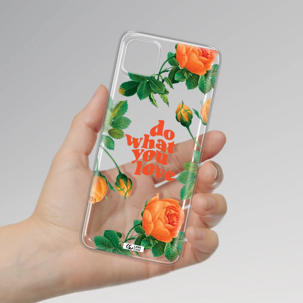 a close up of flowers Samsung A22 5g Clear TPU Case