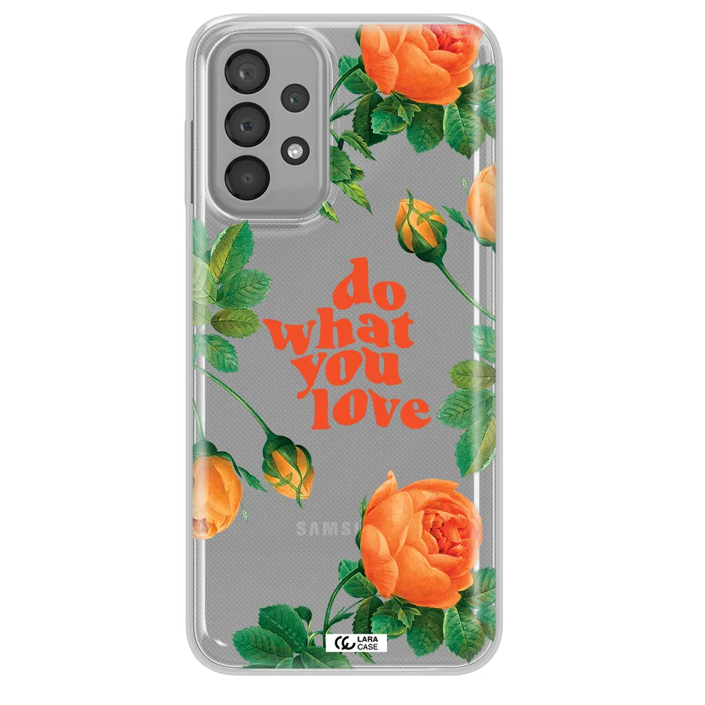 a close up of flowers Samsung A23 Clear TPU Case