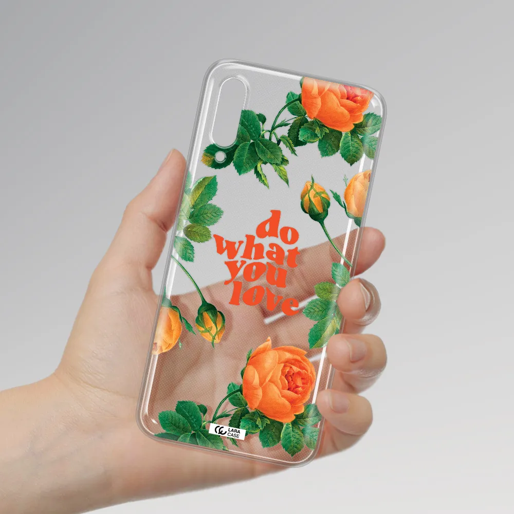 a close up of flowers Samsung A30S Clear TPU Case