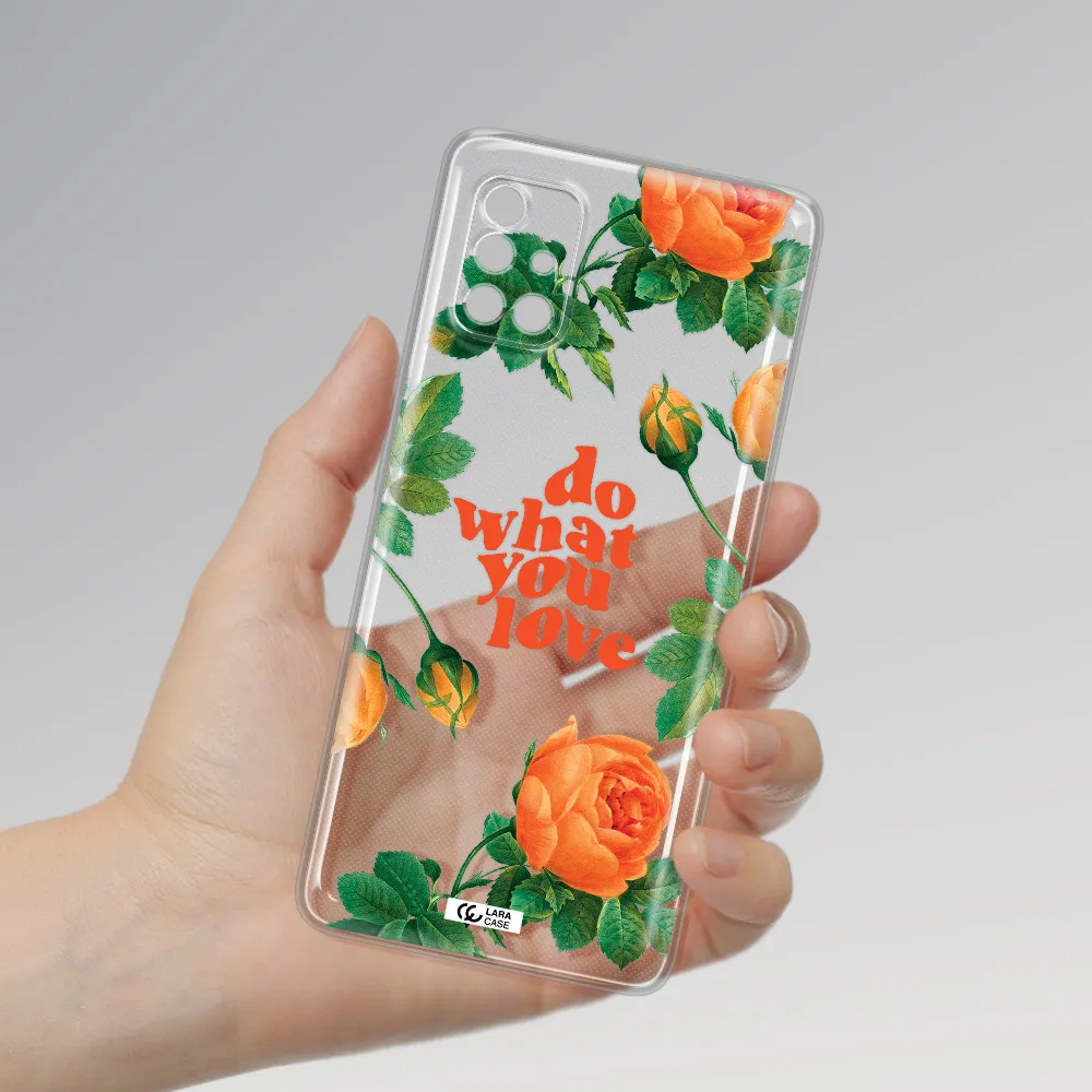A Close Up Of Flowers Samsung A40S Clear Tpu Case