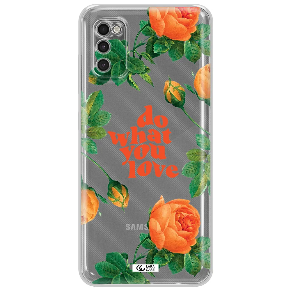 A Close Up Of Flowers Samsung A41 Clear Tpu Case