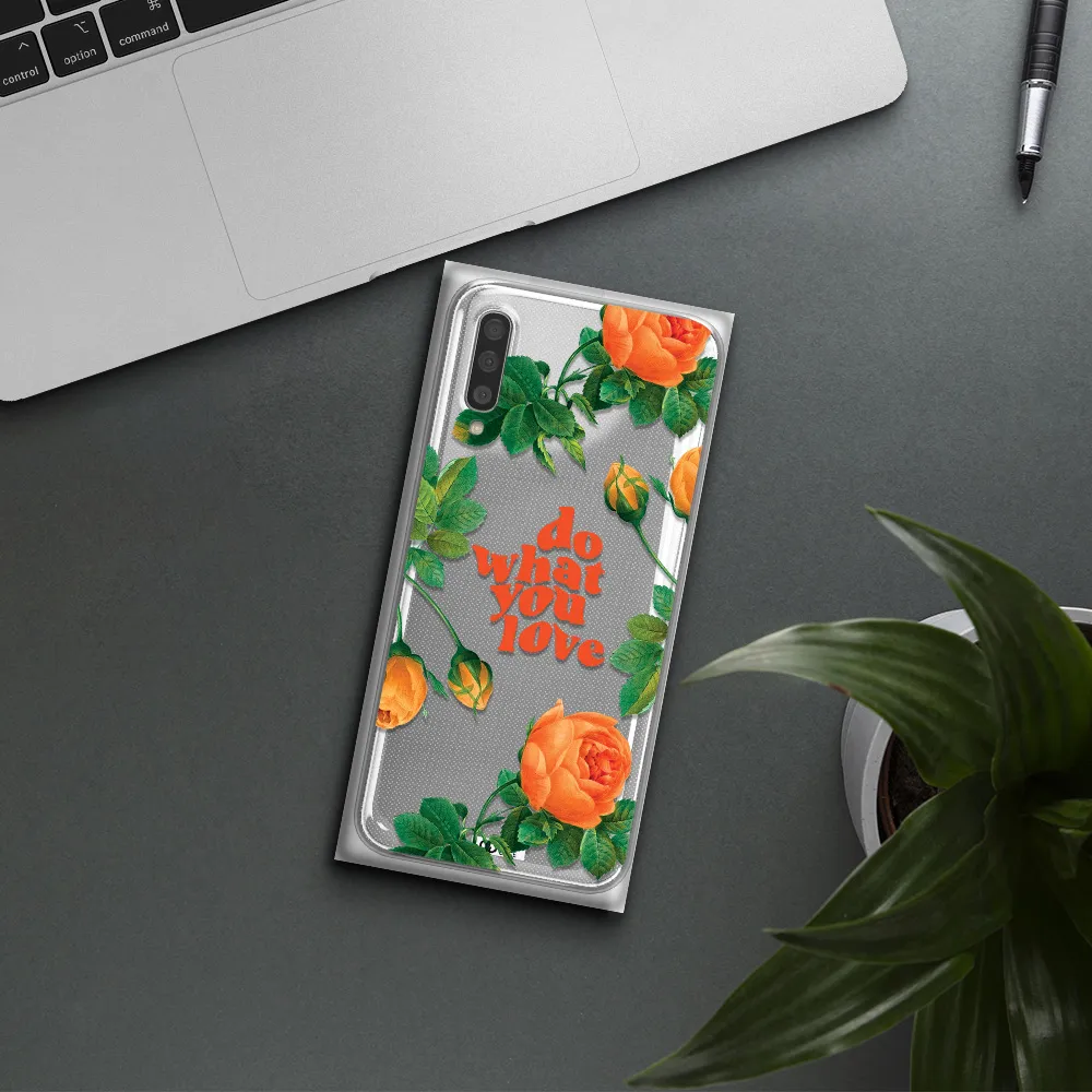 A Close Up Of Flowers Samsung A50S Clear Tpu Case