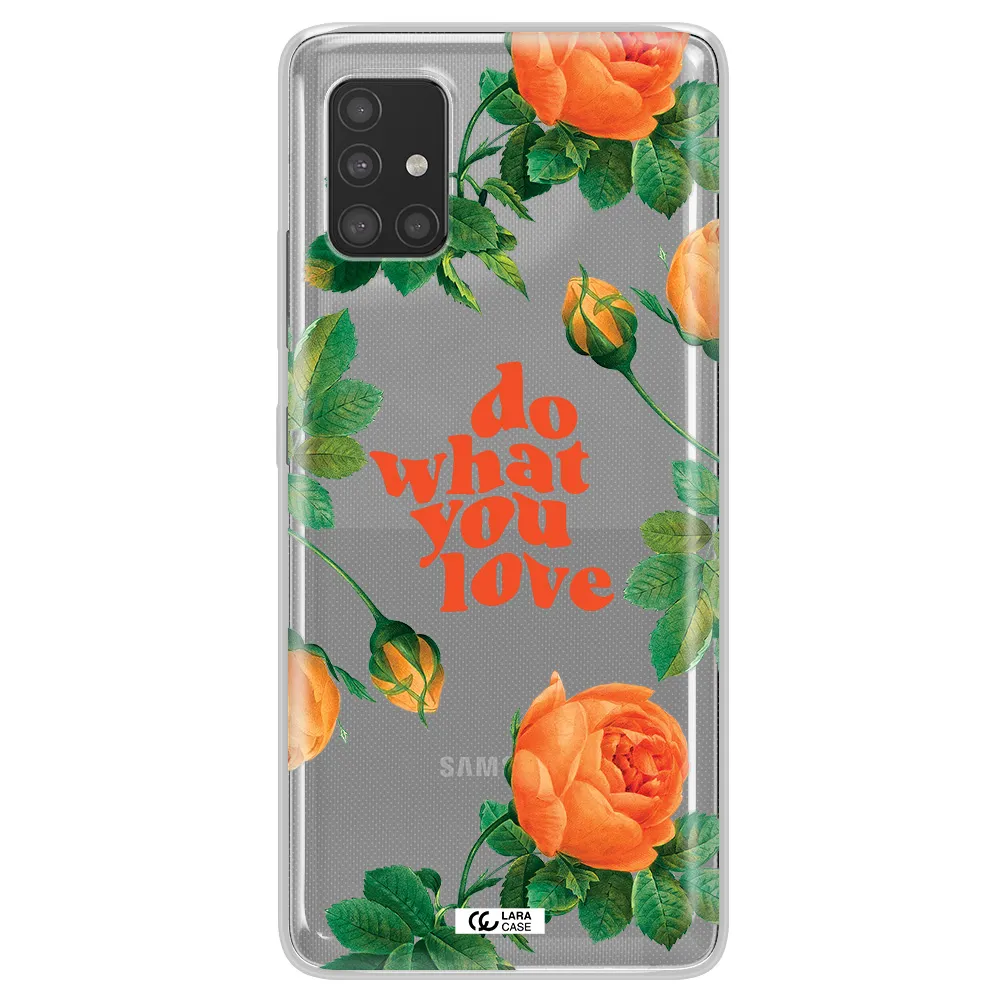 a close up of flowers Samsung A51 Clear TPU Case