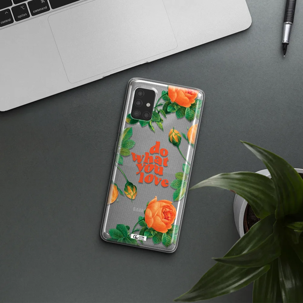 a close up of flowers Samsung A51 Clear TPU Case