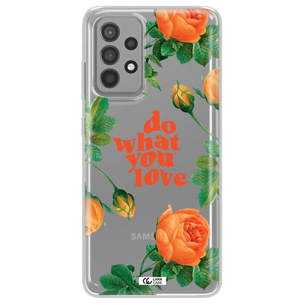 a close up of flowers Samsung A52 Clear TPU Case