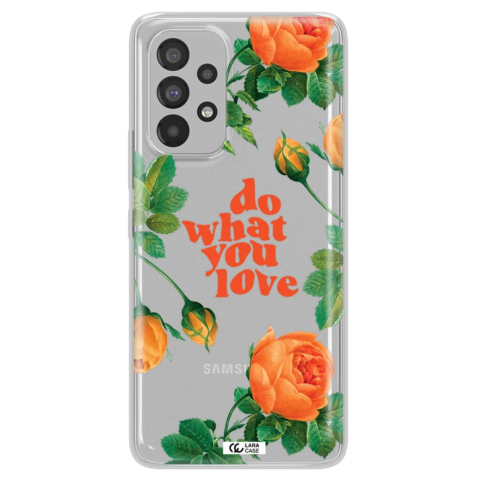 a close up of flowers Samsung A53 Clear TPU Case